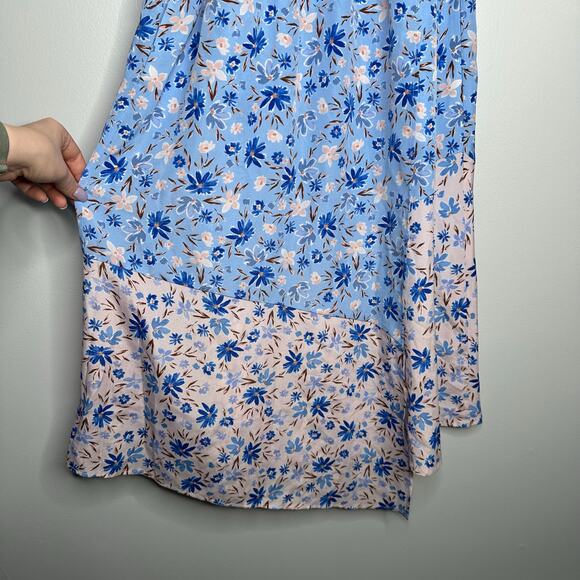 Vince Camuto Women’s Key-hole Color Blocked Floral Halter Dress Size 8P - Picture 7 of 11